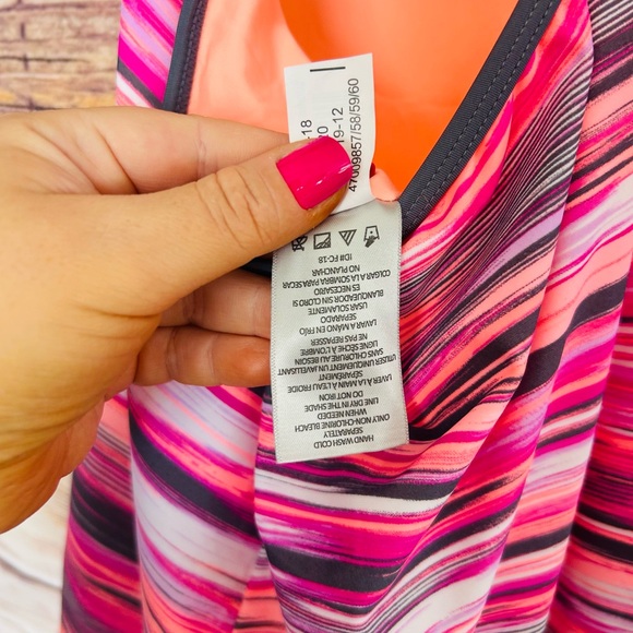 Free Country Women’s Plus Colorful Space Dye Tankini Swim Top 2X (20W-22W) NEW - Picture 10 of 14